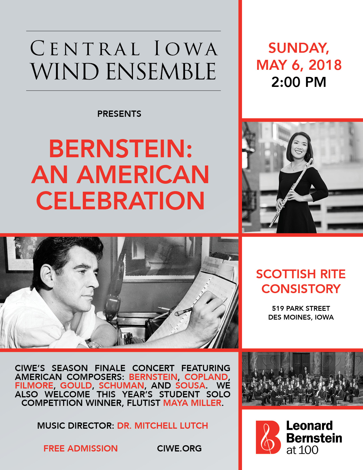 Central Iowa Wind Ensemble presents Bernstein